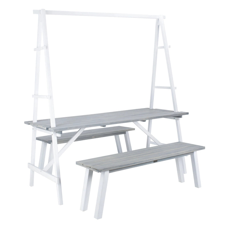 SAFAVIEH Outdoor Living Willamy 3-Piece Dining Set - 29 W x 69 D x 74 H