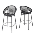 Christopher Knight Home - Ferrara Stylish and Durable Outdoor Wicker Barstools, Set of 2
