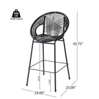 Christopher Knight Home - Ferrara Stylish and Durable Outdoor Wicker Barstools, Set of 2