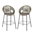 Christopher Knight Home - Ferrara Stylish and Durable Outdoor Wicker Barstools, Set of 2