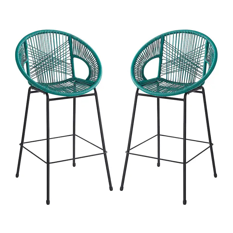 Christopher Knight Home - Ferrara Stylish and Durable Outdoor Wicker Barstools, Set of 2
