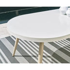 Brown Gray 5-Piece Outdoor Dining Set with Oval Table and Cushioned Chairs