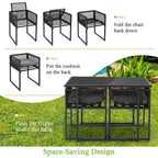 Costway 3 PCS Patio PE Wicker Furniture Set CushionedChairs with - See Details