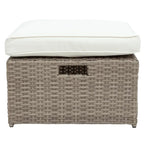 4-Seater Rattan Patio Conversation Set - Brown