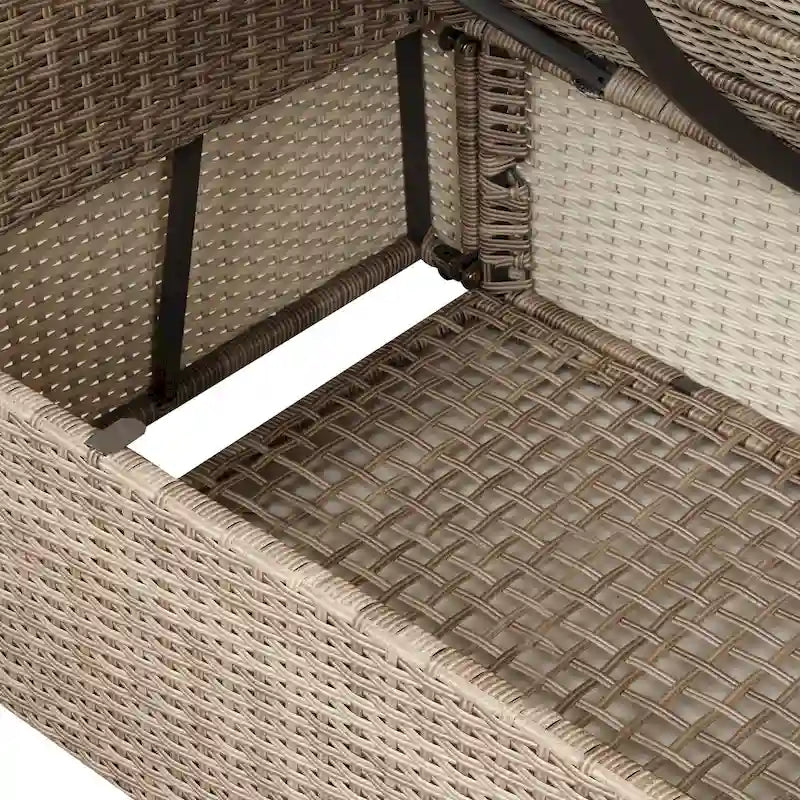 4-Seater Rattan Patio Conversation Set - Brown