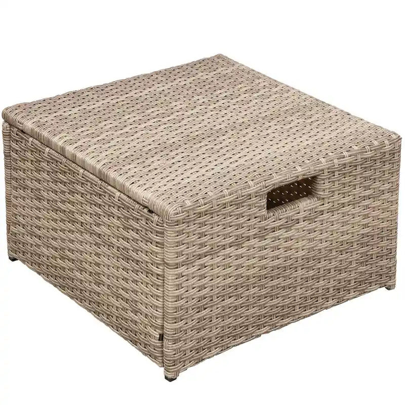 4-Seater Rattan Patio Conversation Set - Brown