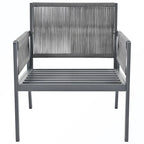 Rope Patio Sofa Set 4-Piece Loveseat & Chairs
