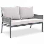 Rope Patio Sofa Set 4-Piece Loveseat & Chairs