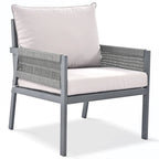 Rope Patio Sofa Set 4-Piece Loveseat & Chairs