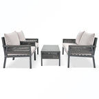 Rope Patio Sofa Set 4-Piece Loveseat & Chairs