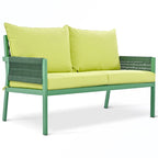 Rope Patio Sofa Set 4-Piece Loveseat & Chairs
