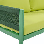 Rope Patio Sofa Set 4-Piece Loveseat & Chairs