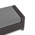 Gray Woven Outdoor Ottoman Set of 2, 29" Cushioned