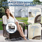 Outdoor Swivel Rocker Chairs Set of 2