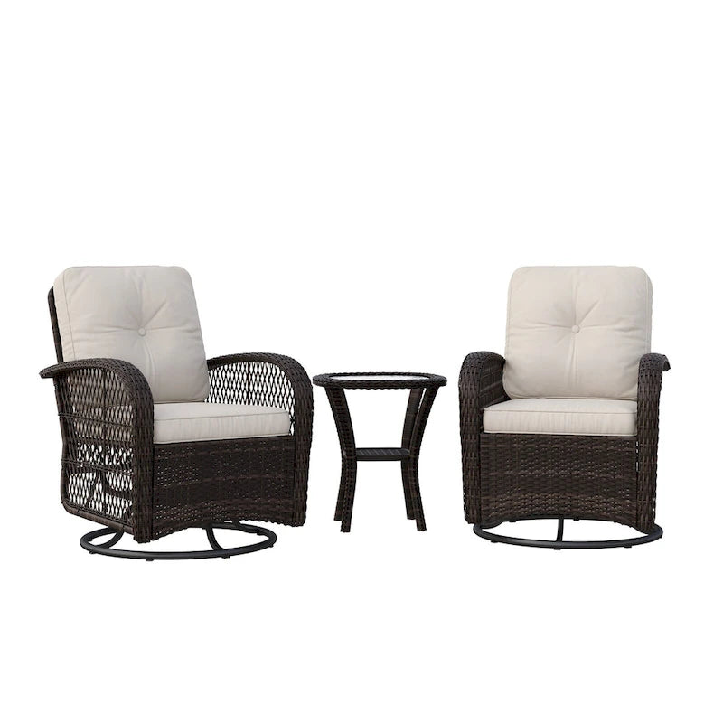 Outdoor Swivel Rocker Chairs Set of 2