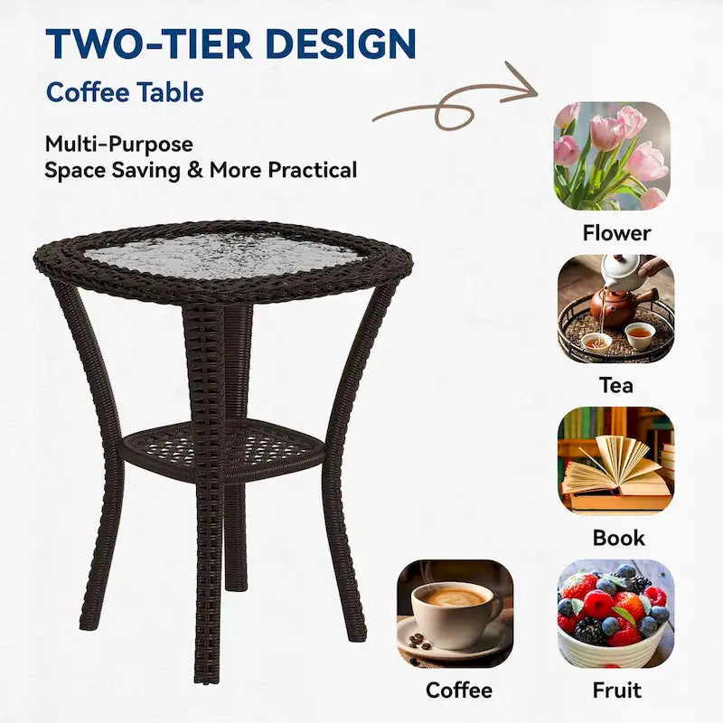 Outdoor Swivel Rocker Chairs Set of 2