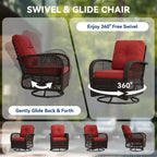Outdoor Swivel Rocker Chairs Set of 2