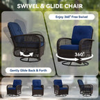 Outdoor Swivel Rocker Chairs Set of 2