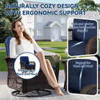 Outdoor Swivel Rocker Chairs Set of 2