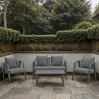 Outdoor Metal Chairs with Iron Table for Patios (Set of 4)