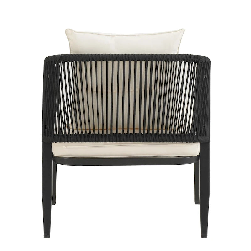 Outdoor Metal Chairs with Iron Table for Patios (Set of 4)