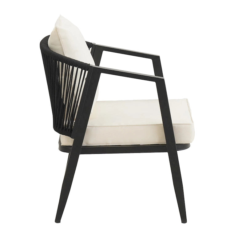 Outdoor Metal Chairs with Iron Table for Patios (Set of 4)