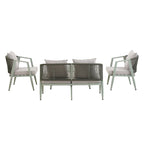 Outdoor Metal Chairs with Iron Table for Patios (Set of 4)