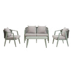 Outdoor Metal Chairs with Iron Table for Patios (Set of 4)