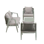 Outdoor Metal Chairs with Iron Table for Patios (Set of 4)