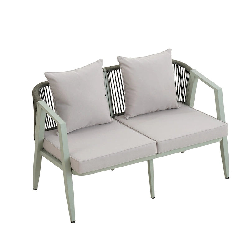 Outdoor Metal Chairs with Iron Table for Patios (Set of 4)