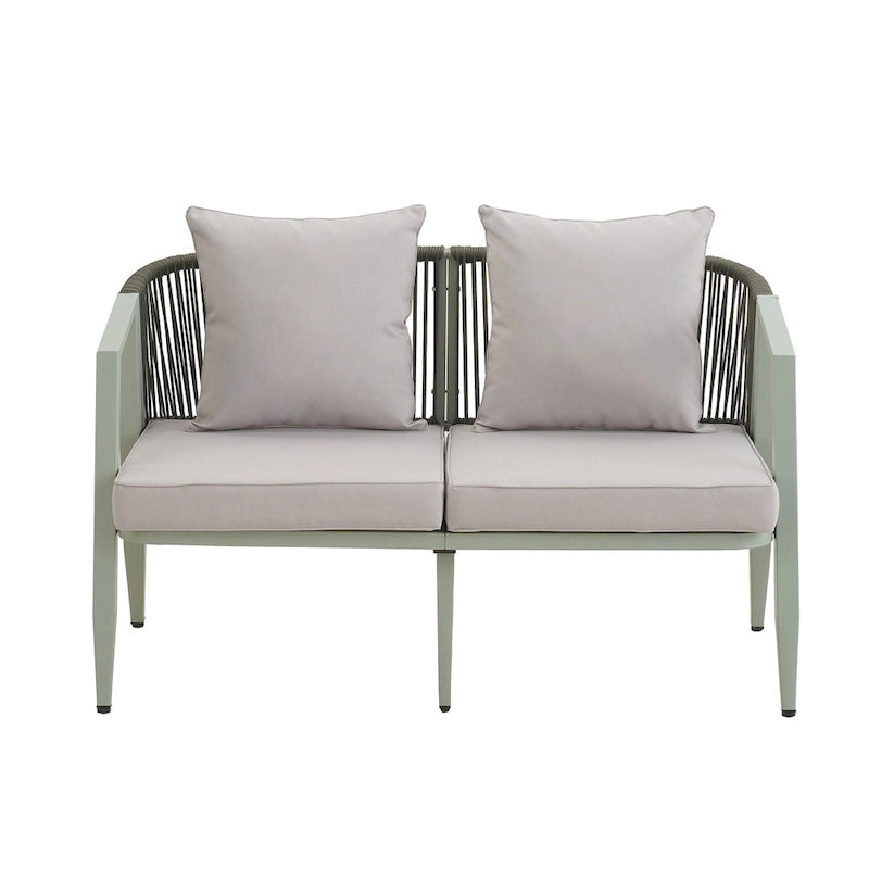 Outdoor Metal Chairs with Iron Table for Patios (Set of 4)