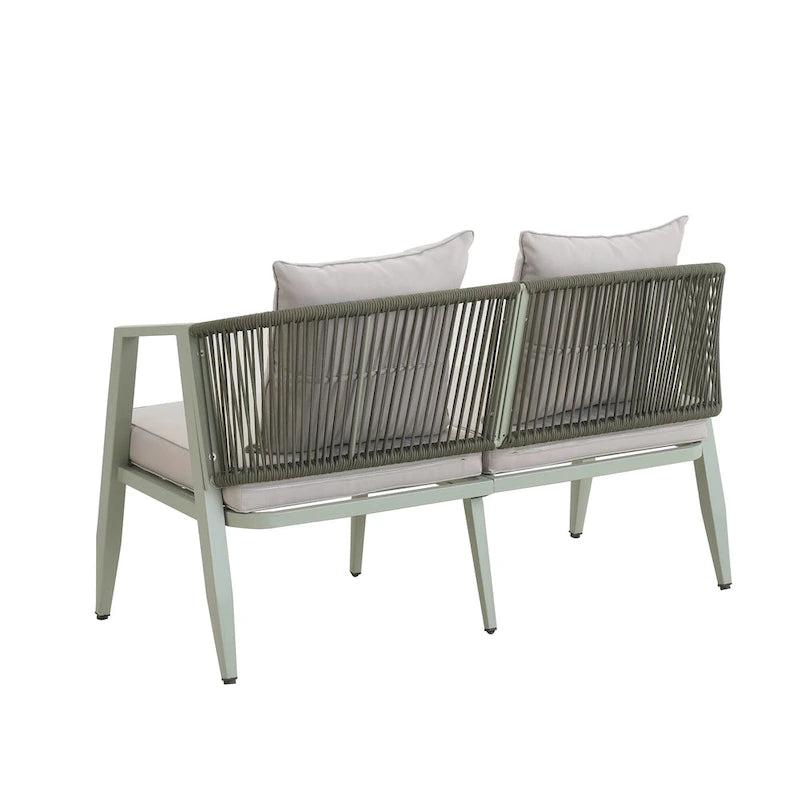 Outdoor Metal Chairs with Iron Table for Patios (Set of 4)