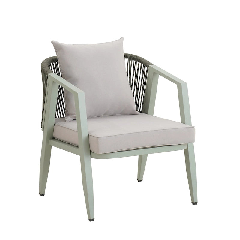 Outdoor Metal Chairs with Iron Table for Patios (Set of 4)