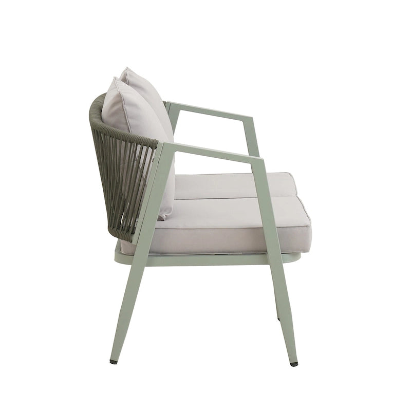 Outdoor Metal Chairs with Iron Table for Patios (Set of 4)
