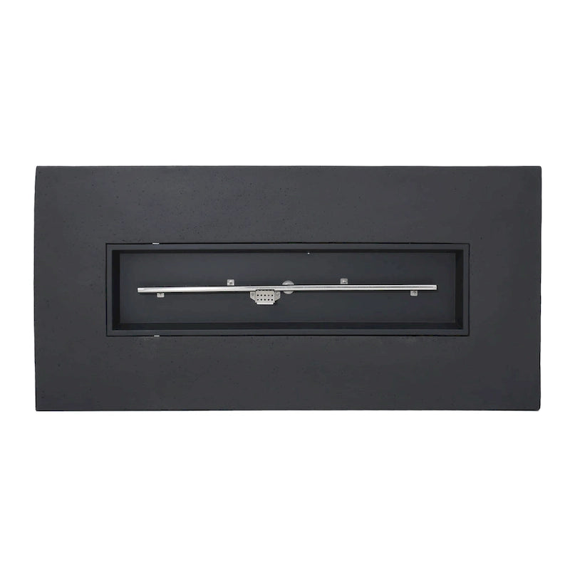 Black Aluminum Outdoor Fire Pit Chat Set 4-Seater