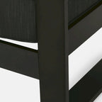 Black Aluminum Outdoor Fire Pit Chat Set 4-Seater