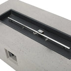 Black Aluminum Outdoor Fire Pit Chat Set 4-Seater