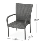 Jefferson Outdoor 8 Seater Wood and Wicker Dining Set by Christopher Knight Home