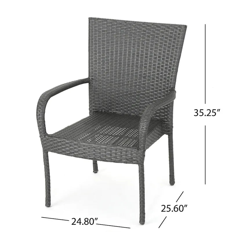 Jefferson Outdoor 8 Seater Wood and Wicker Dining Set by Christopher Knight Home