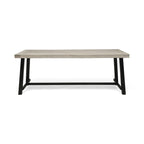 Jefferson Outdoor 8 Seater Wood and Wicker Dining Set by Christopher Knight Home