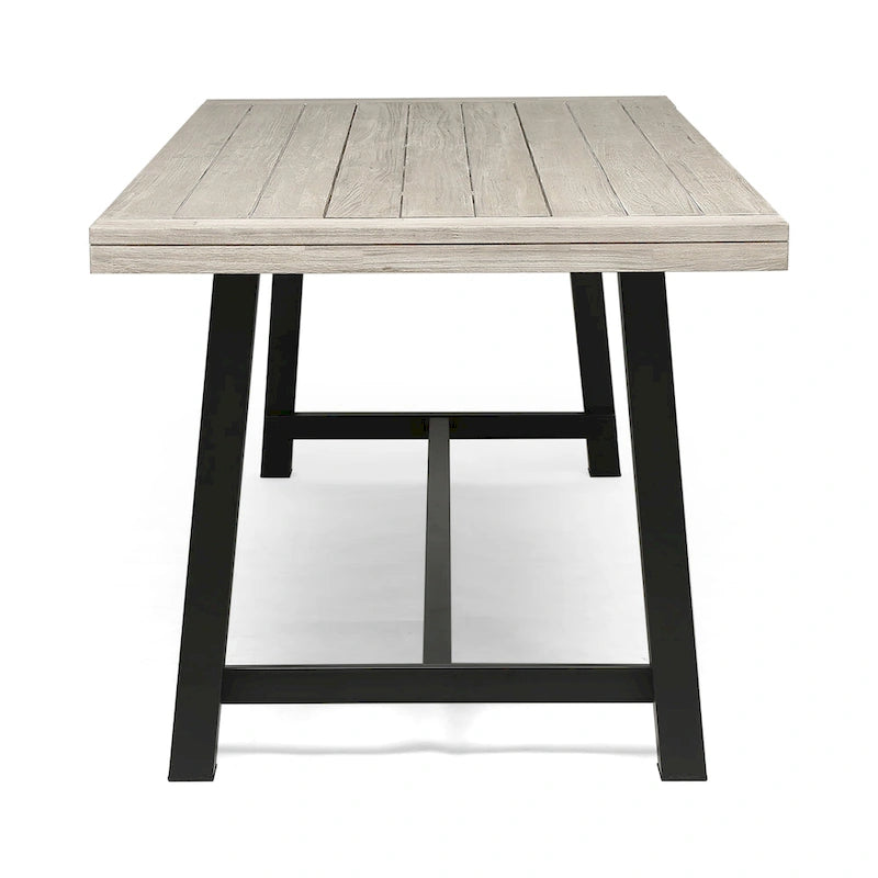 Jefferson Outdoor 8 Seater Wood and Wicker Dining Set by Christopher Knight Home