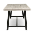 Jefferson Outdoor 8 Seater Wood and Wicker Dining Set by Christopher Knight Home