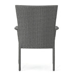 Jefferson Outdoor 8 Seater Wood and Wicker Dining Set by Christopher Knight Home