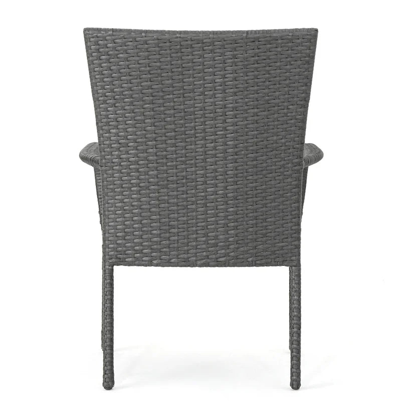 Jefferson Outdoor 8 Seater Wood and Wicker Dining Set by Christopher Knight Home