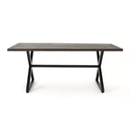Dion Outdoor 7-piece Rectangular Wicker Aluminum Dining Set with Cushions by Christopher Knight Home