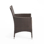 Dion Outdoor 7-piece Rectangular Wicker Aluminum Dining Set with Cushions by Christopher Knight Home