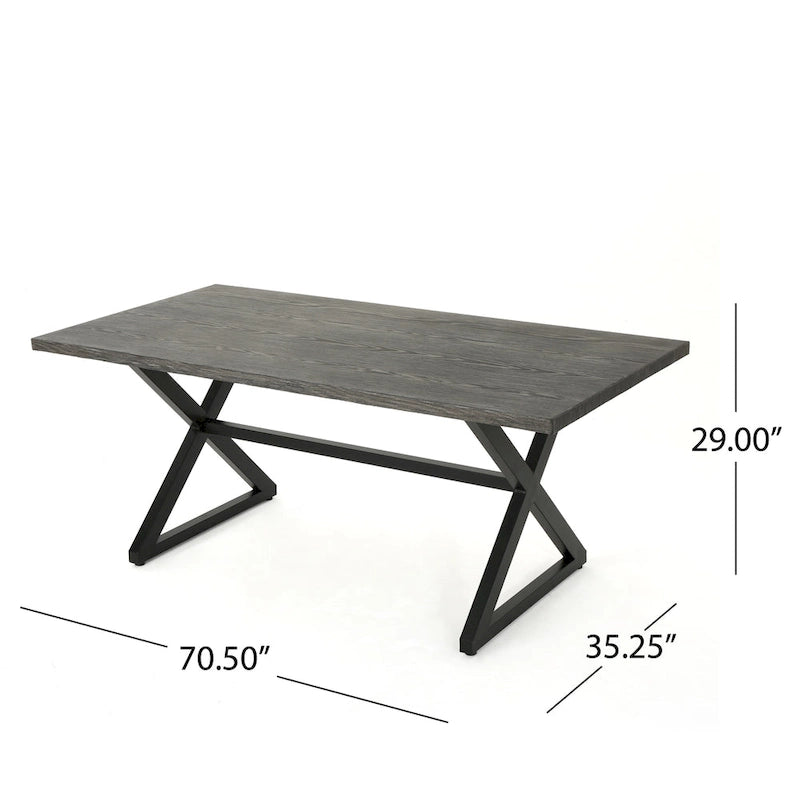 Dion Outdoor 7-piece Rectangular Wicker Aluminum Dining Set with Cushions by Christopher Knight Home