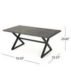 Dion Outdoor 7-piece Rectangular Wicker Aluminum Dining Set with Cushions by Christopher Knight Home