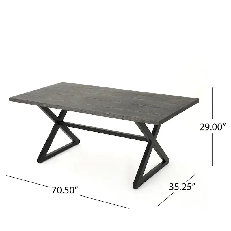 Dion Outdoor 7-piece Rectangular Wicker Aluminum Dining Set with Cushions by Christopher Knight Home