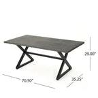 Dion Outdoor 7-piece Rectangular Wicker Aluminum Dining Set with Cushions by Christopher Knight Home